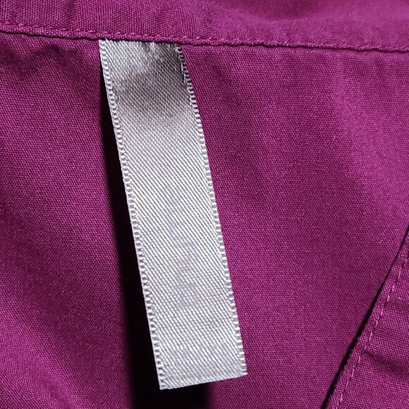 Vintage Y2K Thyme Maternity fushia pink babydoll officecore button-up top - Picture 9 of 9